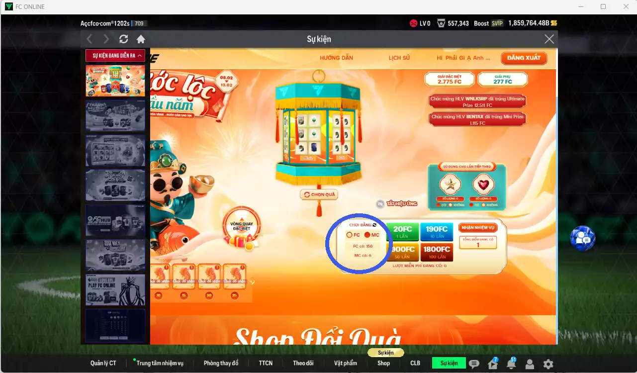 Ảnh [ACC Cổ 7 năm, Tặng 150FC, Chưa nạp x8 FC Tết🐎] ACC 1859764b trắng, có thẻ đổi tên, full miniface, còn nhiều CP GIẢM THUẾ. HLV Xịn, dư 140k TC