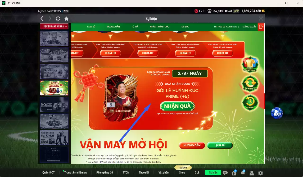 Ảnh [ACC Cổ 7 năm, Tặng 150FC, Chưa nạp x8 FC Tết🐎] ACC 1859764b trắng, có thẻ đổi tên, full miniface, còn nhiều CP GIẢM THUẾ. HLV Xịn, dư 140k TC