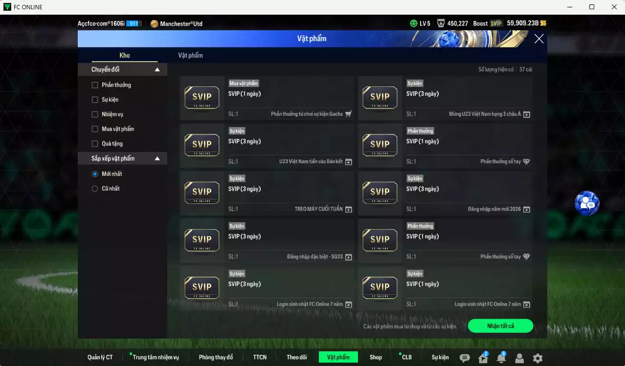 Ảnh [Chưa nạp x8 FC Tết🐎] Man Utd. ITM+5 3.158.940b có Van Persie, Schweinsteiger, Vidic, Keane, Verón... ITM+5. Full miniface, còn nhiều CP GIẢM THUẾ, HLV Xịn, đã full đào tạo chiến thuật