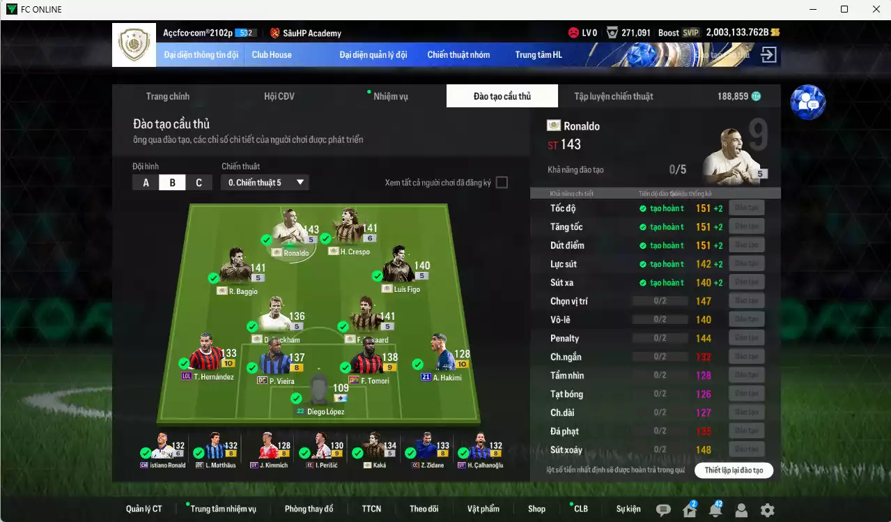 Ảnh [Hạng 483, Chưa nạp x8 FC Tết🐎]  Real Madrid mix AC Milan 44.495.460b dư 2trb trắng có Ronaldo ITM+5, Rijkaard ITM+5, Figo ITM+5, Beckham ITM+5, Baggio ITM+5, Kaká ITM+5, Crespo ITM+6, Zidane CC, CR7 CH+6, CR7 UT, Matthaus DC, Theo LOL+10, Hakimi 21UCL+10... HLV Xịn, đã full đào tạo chiến thuật vs chỉ số cầu thủ