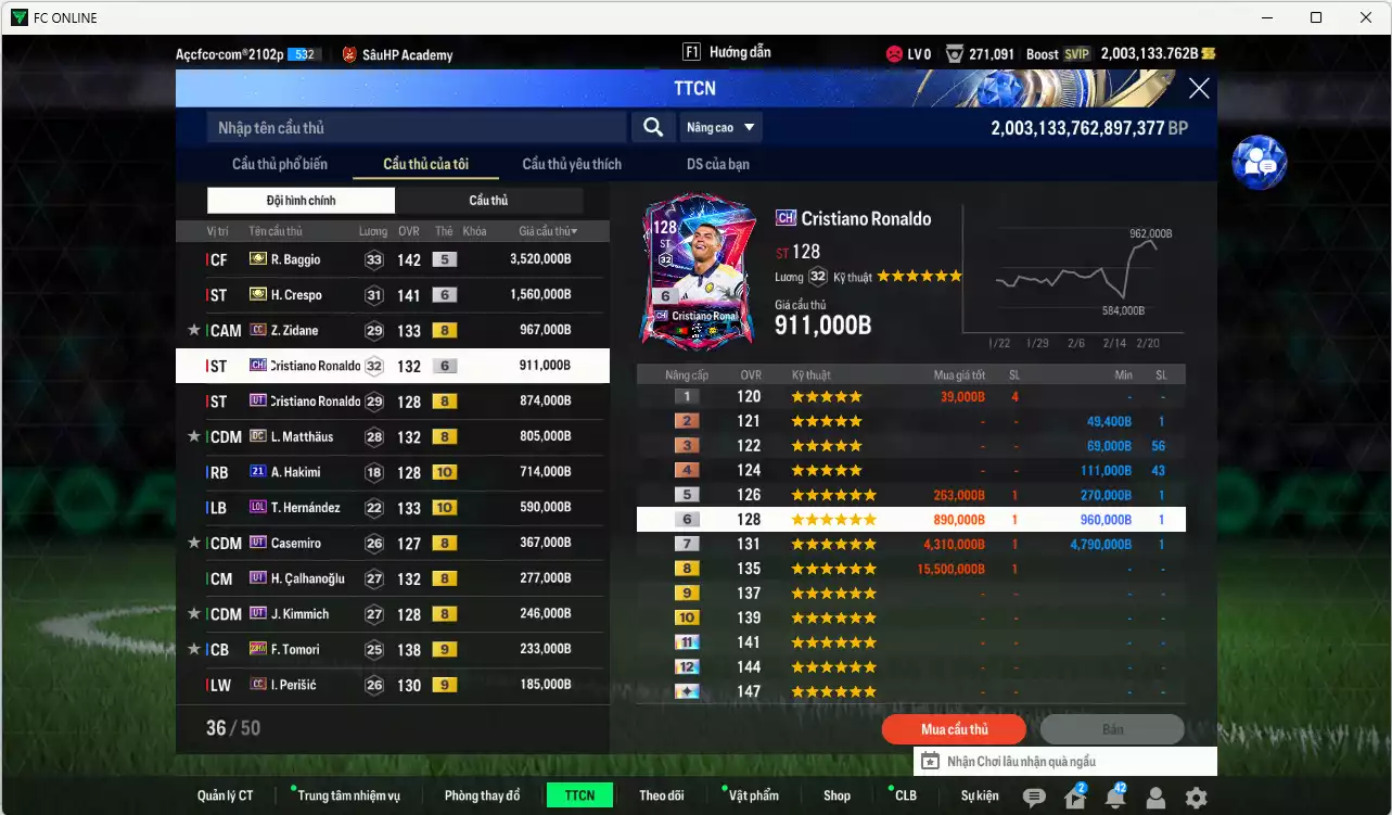 Ảnh [Hạng 483, Chưa nạp x8 FC Tết🐎]  Real Madrid mix AC Milan 44.495.460b dư 2trb trắng có Ronaldo ITM+5, Rijkaard ITM+5, Figo ITM+5, Beckham ITM+5, Baggio ITM+5, Kaká ITM+5, Crespo ITM+6, Zidane CC, CR7 CH+6, CR7 UT, Matthaus DC, Theo LOL+10, Hakimi 21UCL+10... HLV Xịn, đã full đào tạo chiến thuật vs chỉ số cầu thủ