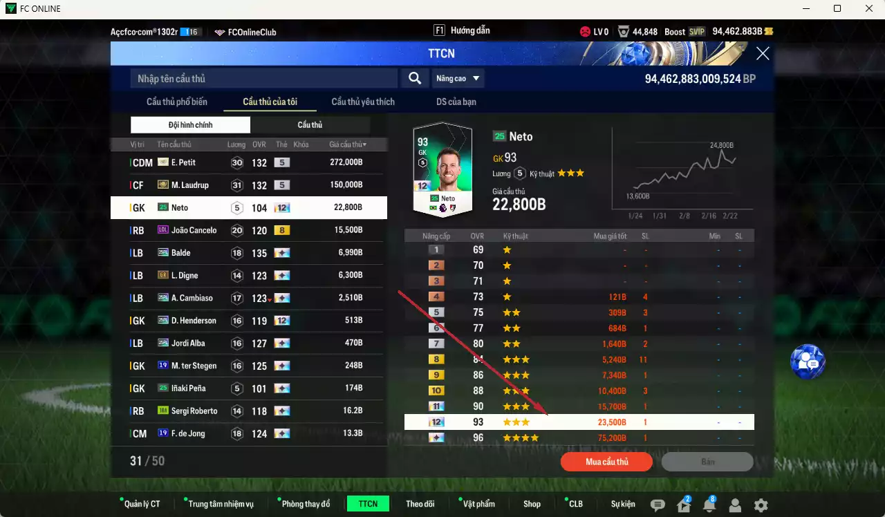 Ảnh Barcelona mix full ITM+5 23.999.530b có Henry, Eto, Thuram, Vieira, Xavi, Pirlo, Ronaldinho, Touré, Zambrotta+6, Rivaldo, Blanc, Puyol, Hagi, Koeman, Lineker, M. Laudrup, Petit vs nhiều ct fix BP. HLV Xịn, đã full đào tạo chỉ số cầu thủ. VIP KC Tháng 2, BK Tháng 3