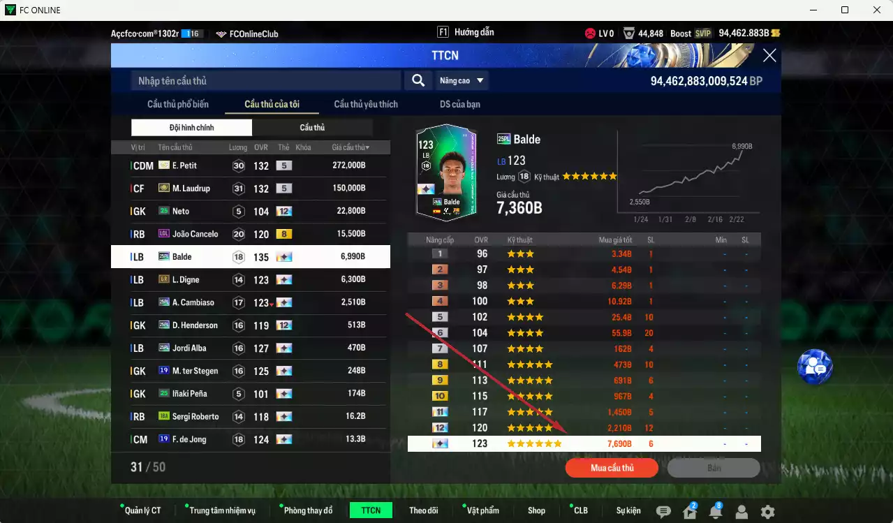 Ảnh Barcelona mix full ITM+5 23.999.530b có Henry, Eto, Thuram, Vieira, Xavi, Pirlo, Ronaldinho, Touré, Zambrotta+6, Rivaldo, Blanc, Puyol, Hagi, Koeman, Lineker, M. Laudrup, Petit vs nhiều ct fix BP. HLV Xịn, đã full đào tạo chỉ số cầu thủ. VIP KC Tháng 2, BK Tháng 3