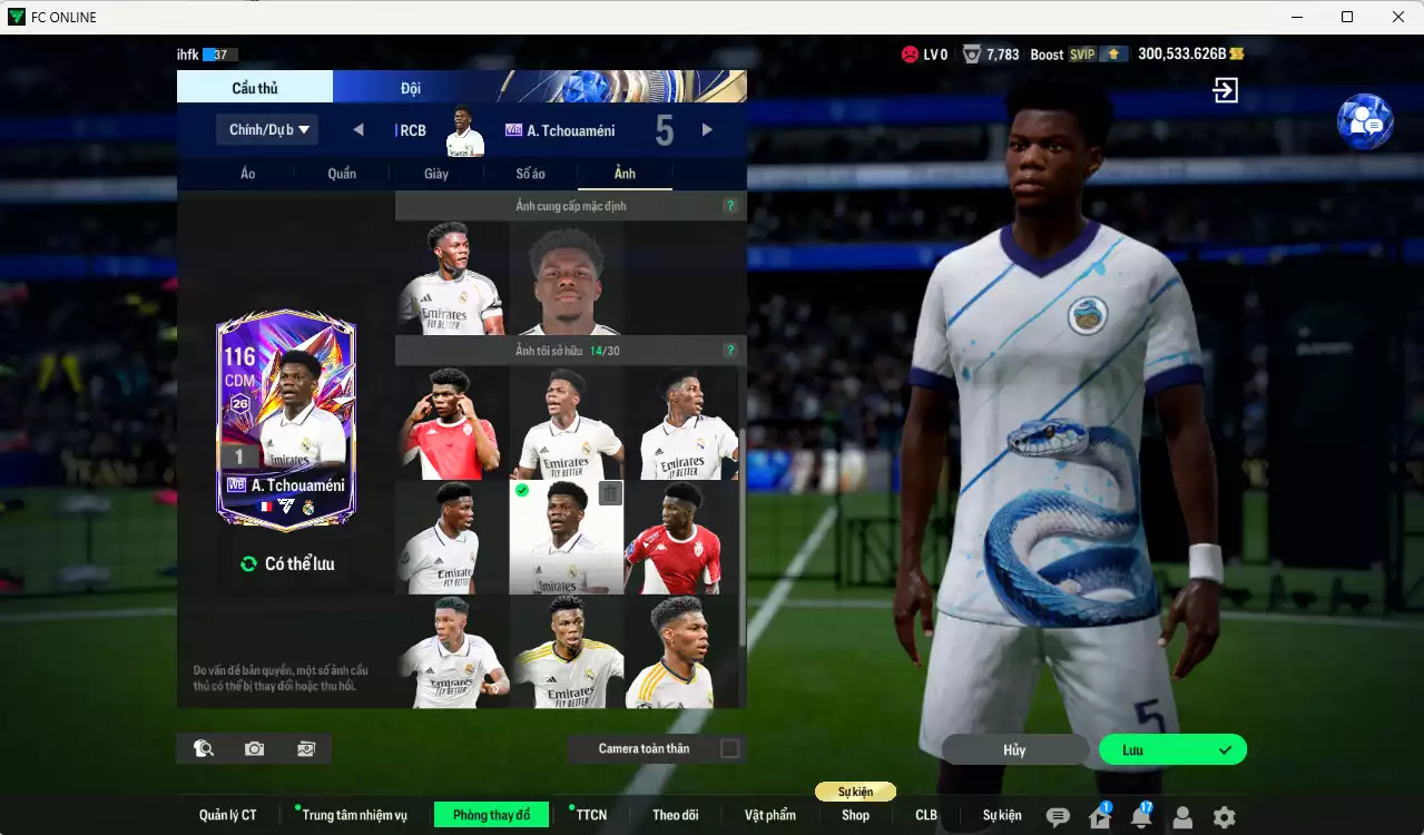 Ảnh ACC 300533b trắng, có thẻ đổi tên, full miniface