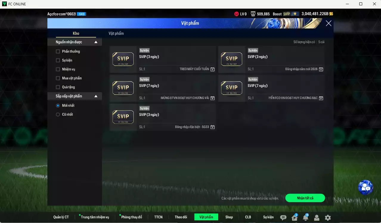 Ảnh ACC 3040481b trắng, có thẻ đổi tên, full miniface. HLV Siêu Xịn, đã full đào tạo chiến thuật