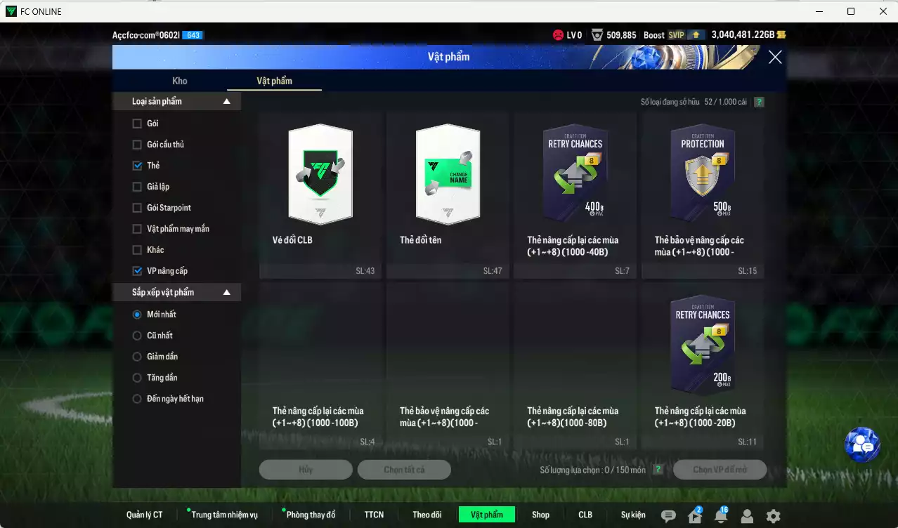 Ảnh ACC 3040481b trắng, có thẻ đổi tên, full miniface. HLV Siêu Xịn, đã full đào tạo chiến thuật