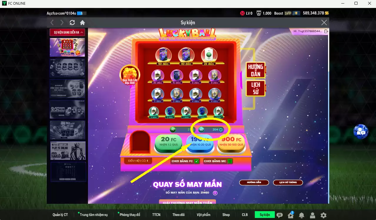 Ảnh [Tặng 200MC] ACC 589348b trắng, có thẻ đổi tên