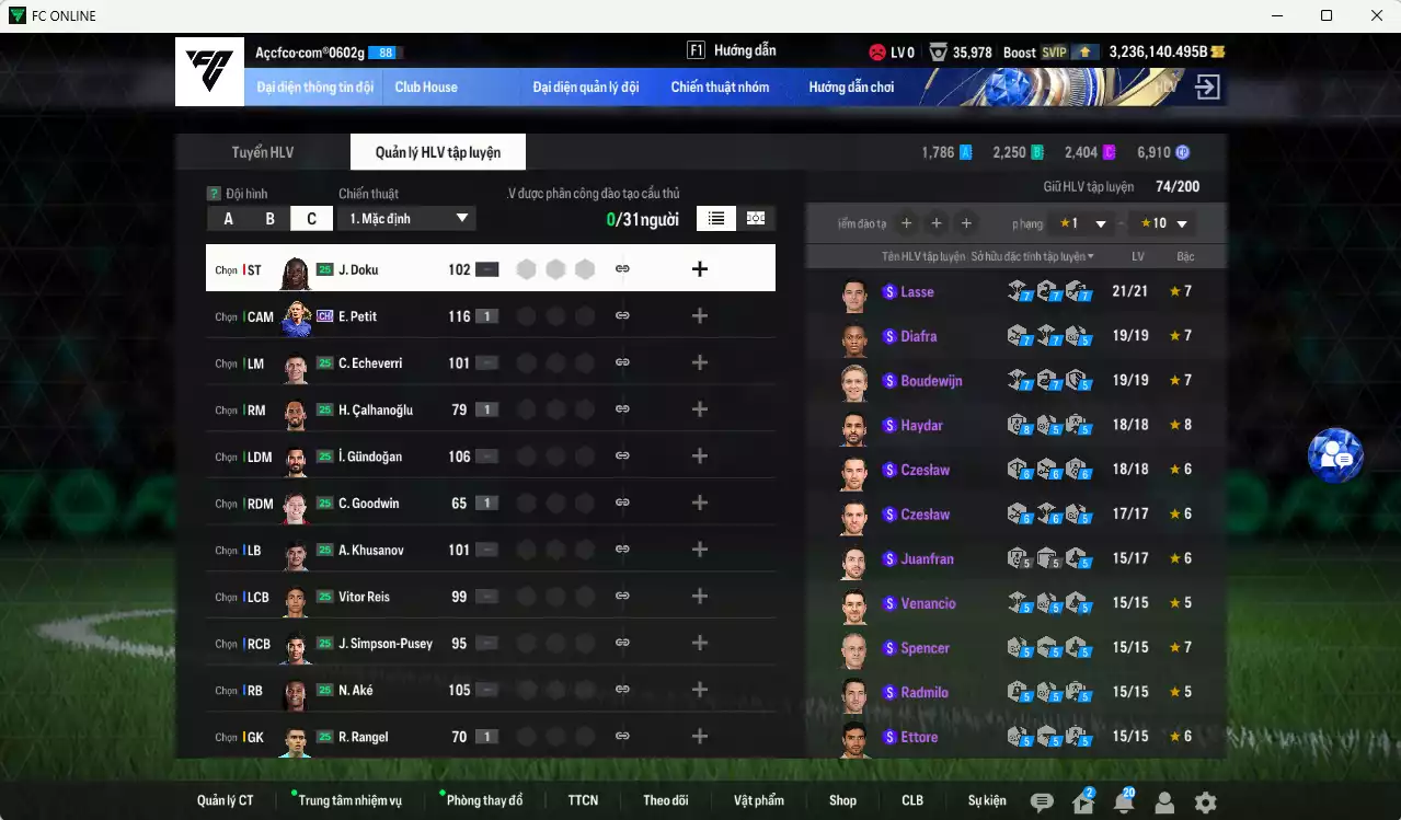 Ảnh ACC 3236140b trắng, có thẻ đổi tên. HLV Xịn, dư 130k TC