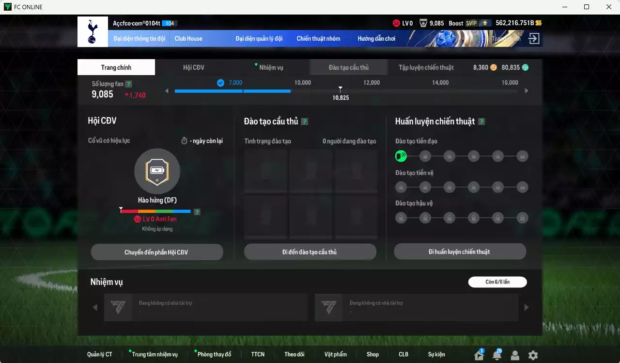 Ảnh ACC 562216b trắng, có thẻ đổi tên, full miniface. HLV tạm