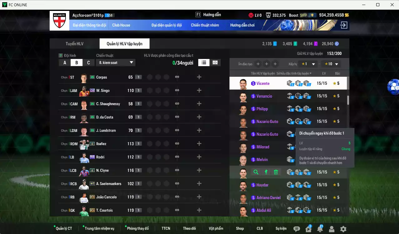 Ảnh ACC 934259b trắng, có thẻ đổi tên, full miniface. HLV Xịn, dư 160k TC