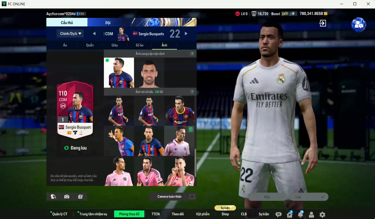 Ảnh ACC 780341b trắng, có thẻ đổi tên, full miniface. HLV Xịn