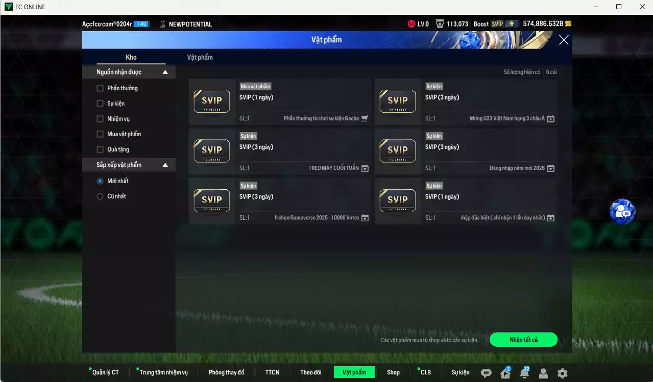 Ảnh ACC 574886b trắng, có thẻ đổi tên, full miniface. HLV Xịn, dư 110k TC