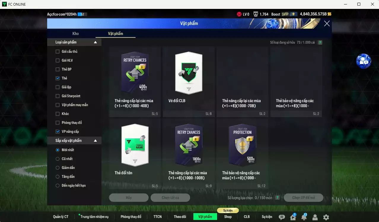 Ảnh ACC 4840356b trắng, có thẻ đổi tên, full miniface. HLV Xịn