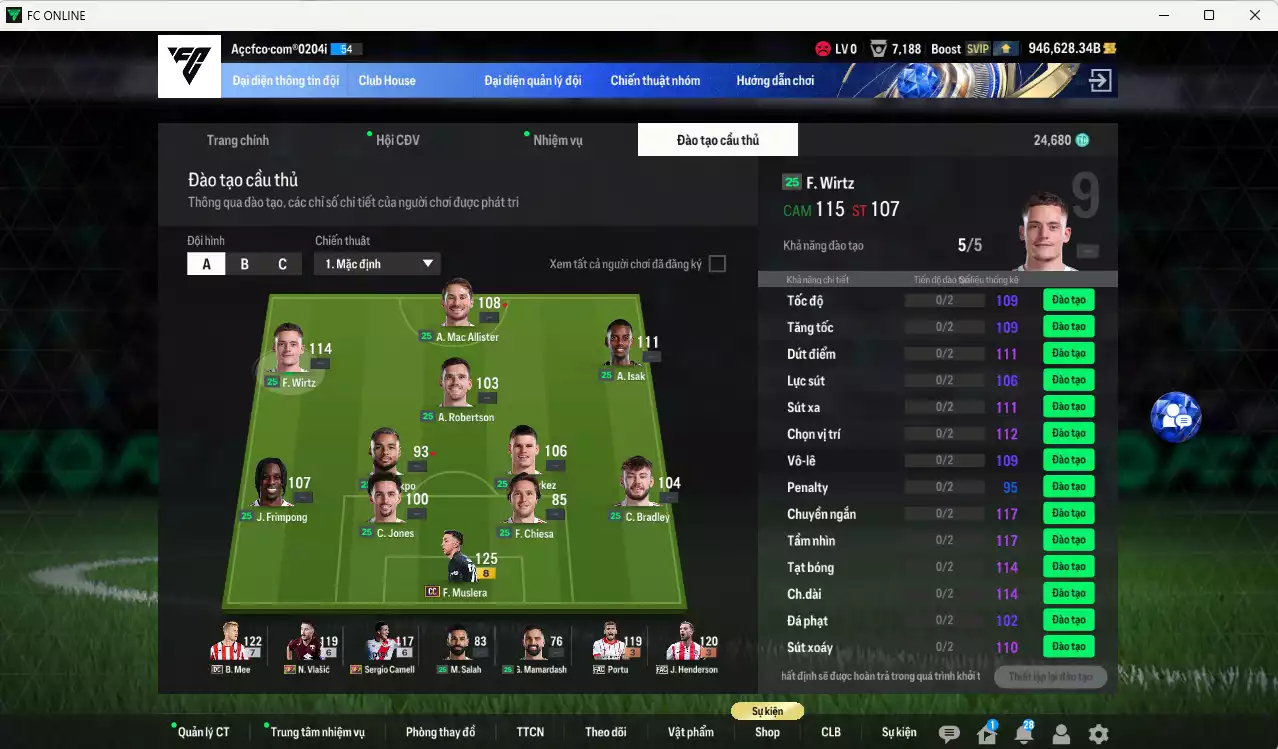 Ảnh ACC 946628b trắng, có thẻ đổi tên. HLV tạm