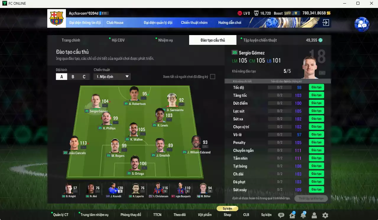 Ảnh ACC 780341b trắng, có thẻ đổi tên, full miniface. HLV Xịn