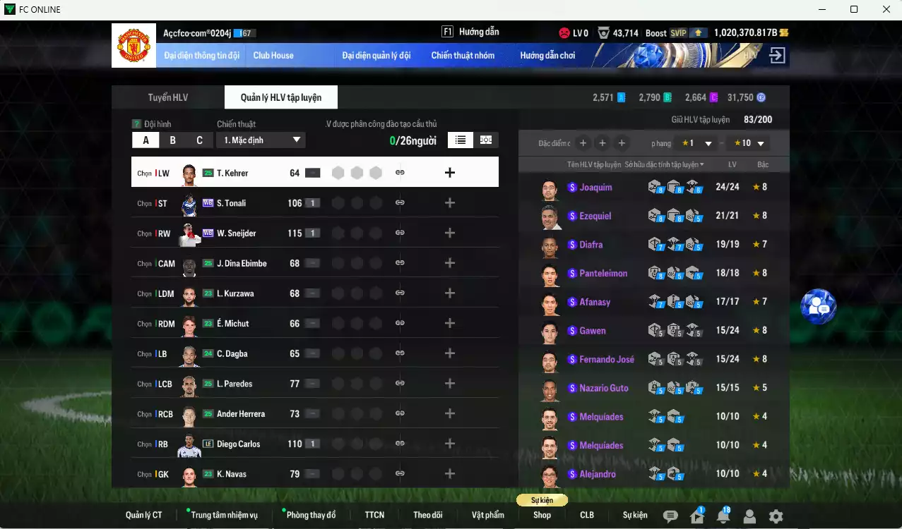 Ảnh ACC 1020370b trắng, có thẻ đổi tên, full miniface, còn nhiều CP GIẢM THUẾ. HLV Xịn, dư 290k TC