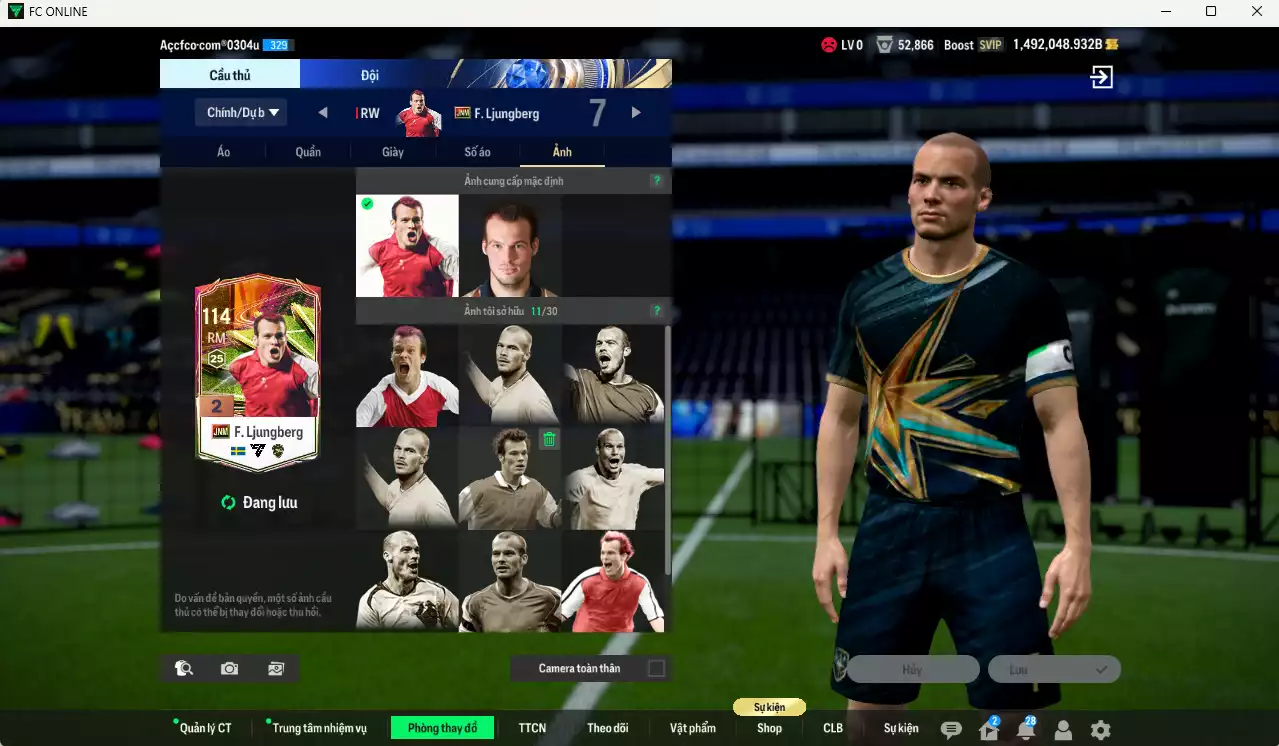 Ảnh ACC 1492048b trắng, có thẻ đổi tên, full miniface, còn CP GIẢM THUẾ. HLV Xịn, dư 240k TC