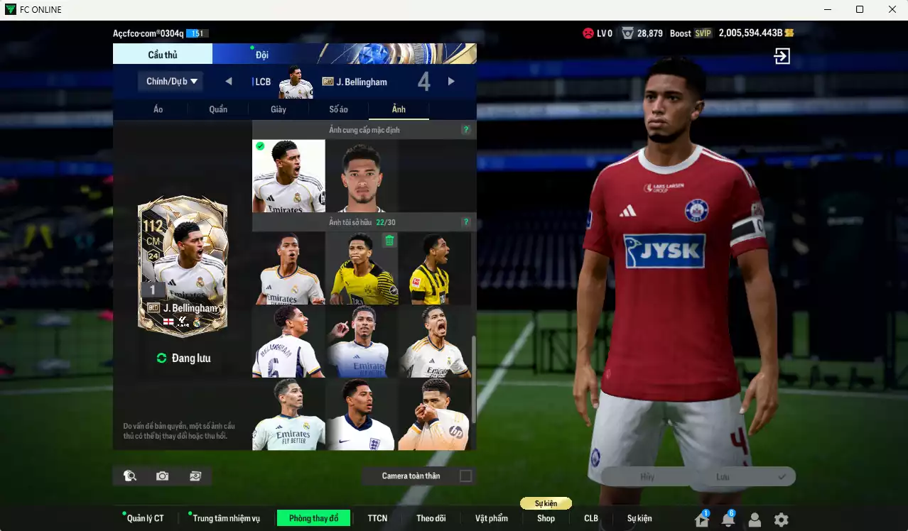 Ảnh ACC 2005594b trắng, có thẻ đổi tên, full miniface, còn CP GIẢM THUẾ. HLV Xịn, dư 230k TC