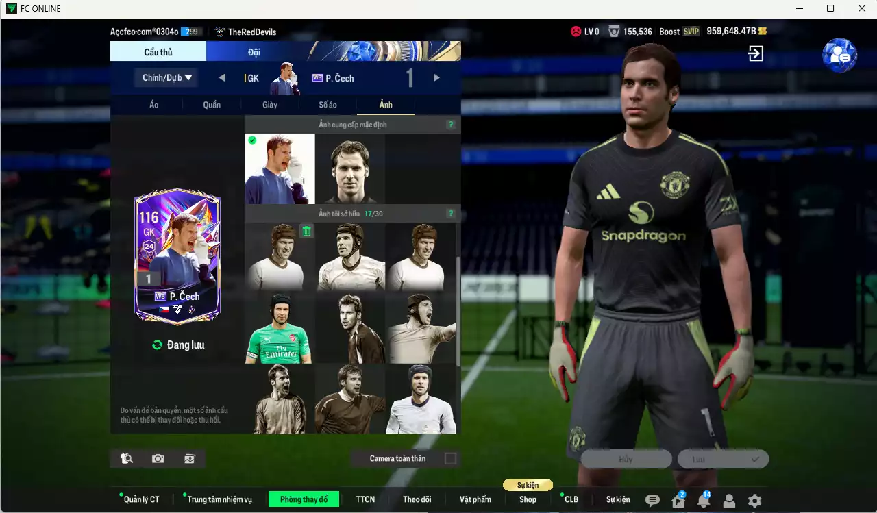 Ảnh ACC 959648b trắng, có thẻ đổi tên, full miniface, còn nhiều CP GIẢM THUẾ. HLV Xịn, gần full đào tạo chiến thuật