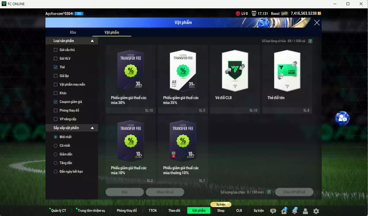 Ảnh [Tặng 400FC] ACC 7416563b trắng, có thẻ đổi tên, còn CP GIẢM THUẾ. HLV Xịn, dư 100k TC