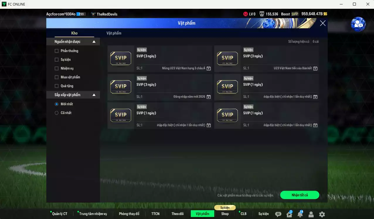 Ảnh ACC 959648b trắng, có thẻ đổi tên, full miniface, còn nhiều CP GIẢM THUẾ. HLV Xịn, gần full đào tạo chiến thuật