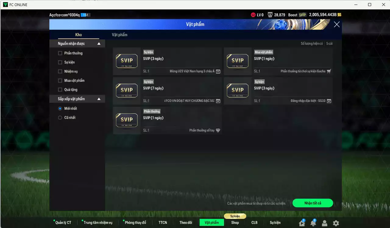 Ảnh ACC 2005594b trắng, có thẻ đổi tên, full miniface, còn CP GIẢM THUẾ. HLV Xịn, dư 230k TC