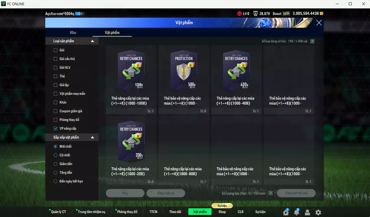 Ảnh ACC 2005594b trắng, có thẻ đổi tên, full miniface, còn CP GIẢM THUẾ. HLV Xịn, dư 230k TC