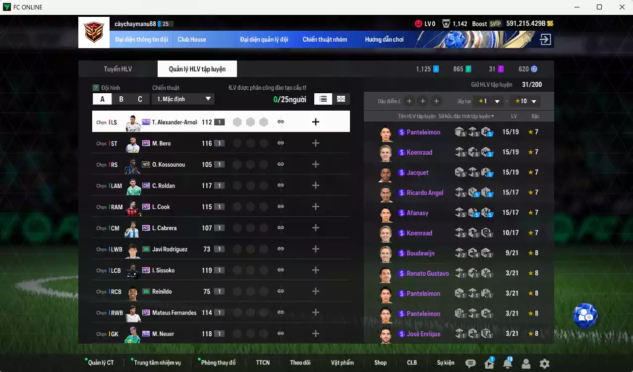 Ảnh ACC 591215b trắng. HLV tạm