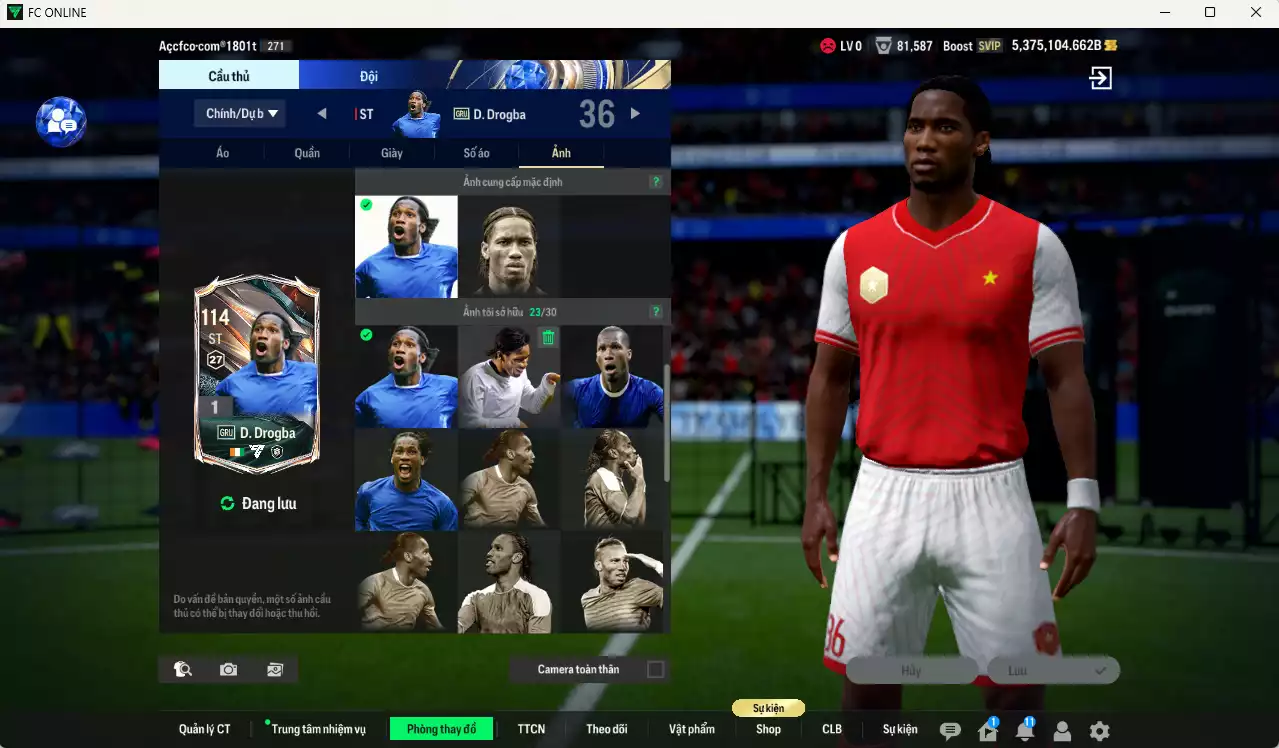 Ảnh ACC 5375104b trắng, có thẻ đổi tên, full miniface, còn nhiều CP GIẢM THUẾ. HLV Xịn, dư 130k TC