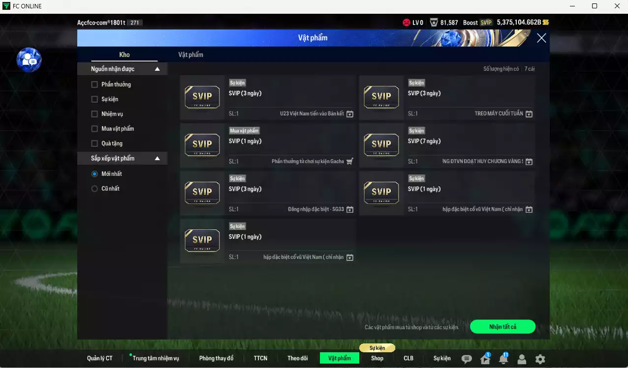 Ảnh ACC 5375104b trắng, có thẻ đổi tên, full miniface, còn nhiều CP GIẢM THUẾ. HLV Xịn, dư 130k TC