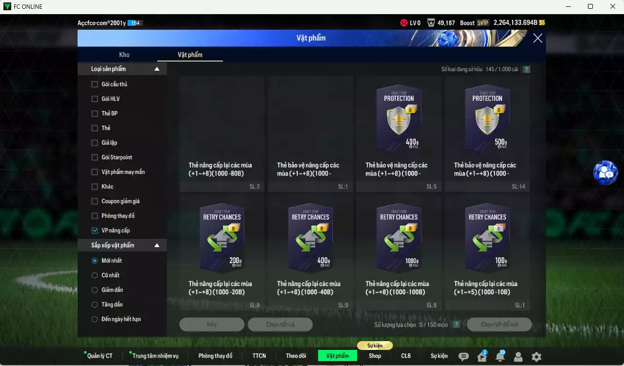 Ảnh [Tặng Gadellaa live+13] ACC 2264133b trắng, có thẻ đổi tên, còn nhiều SVIP vs CP GIẢM THUẾ. HLV Xịn, dư 240k TC