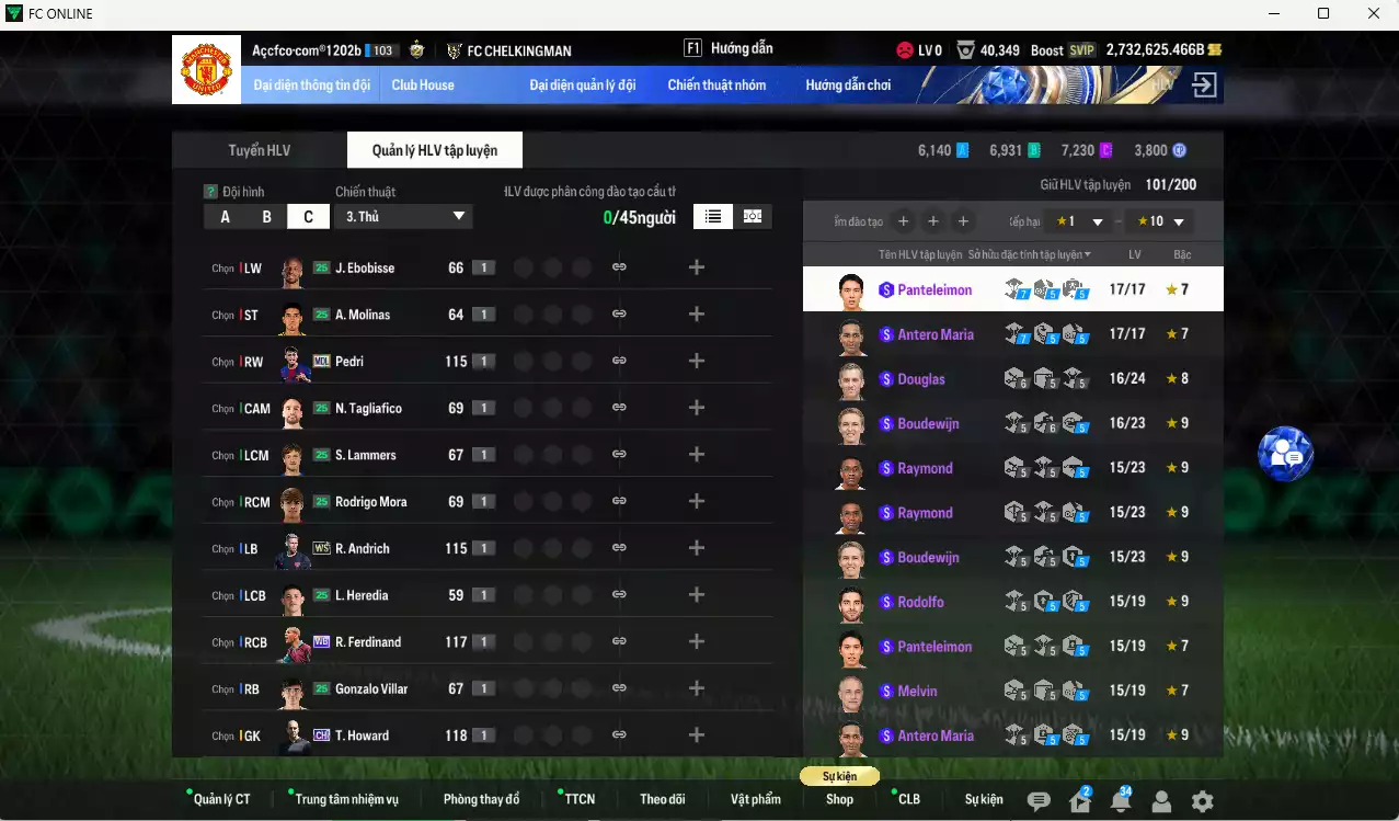 Ảnh ACC 2732625b trắng, có thẻ đổi tên, full miniface. HLV Xịn, dư 220k TC