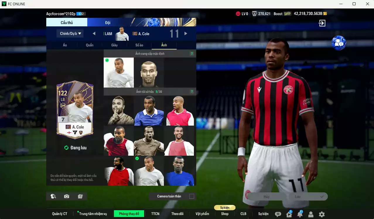 Ảnh ]TOP TỶ PHÚ BP] ACC 42.218.730b trắng, full miniface, có thẻ đổi tên, còn CP GIẢM THUẾ. HLV Xịn, đã full đào tạo chiến thuật, dư 510k TC