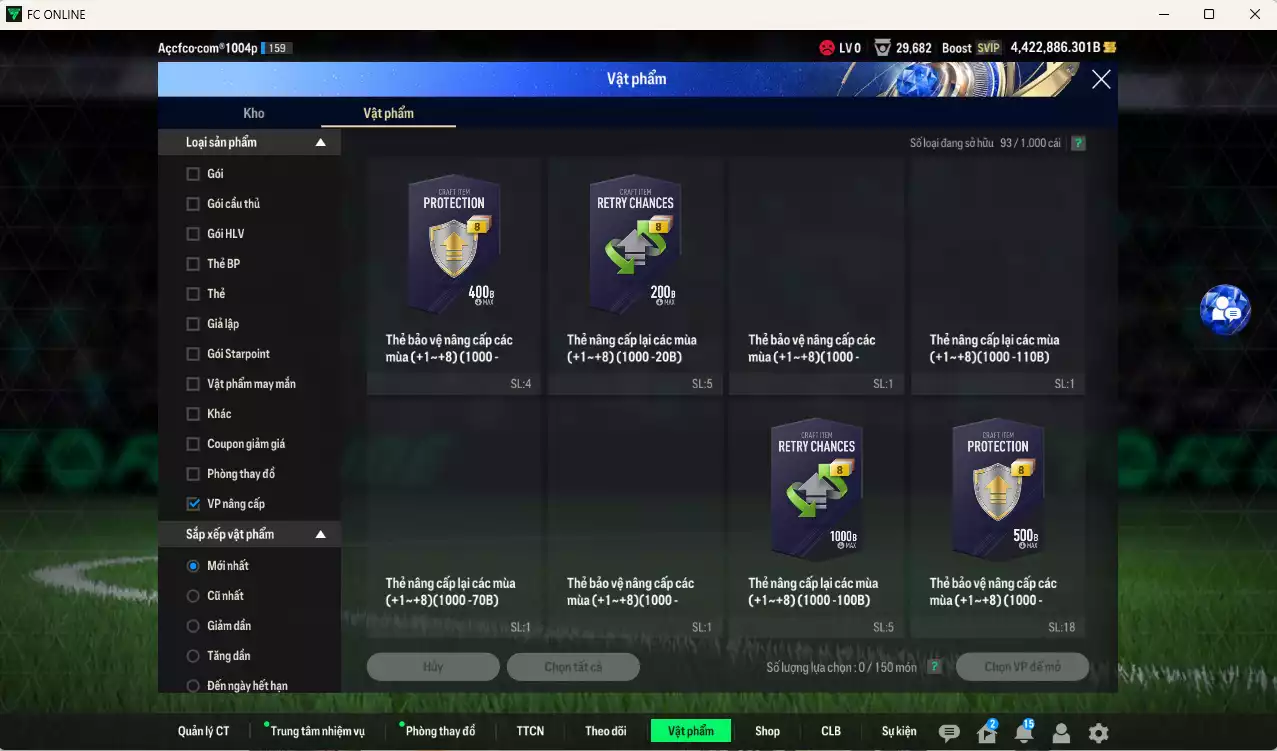 Ảnh ACC 4422886b trắng, có thẻ đổi tên, full miniface, còn CP GIẢM THUẾ. HLV Xịn, dư 220k TC