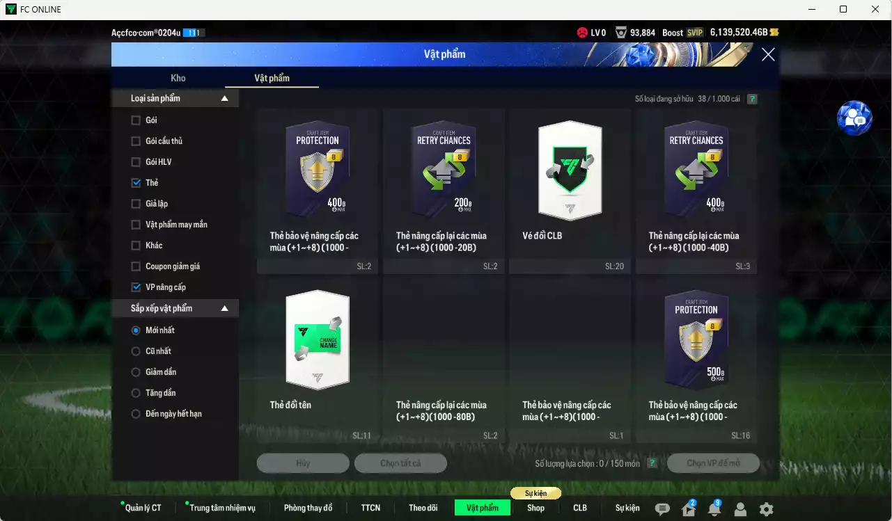 Ảnh ACC 6139520b trắng, có thẻ đổi tên, full miniface. HLV Xịn