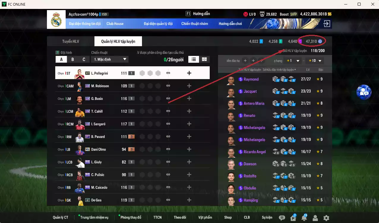 Ảnh ACC 4422886b trắng, có thẻ đổi tên, full miniface, còn CP GIẢM THUẾ. HLV Xịn, dư 220k TC