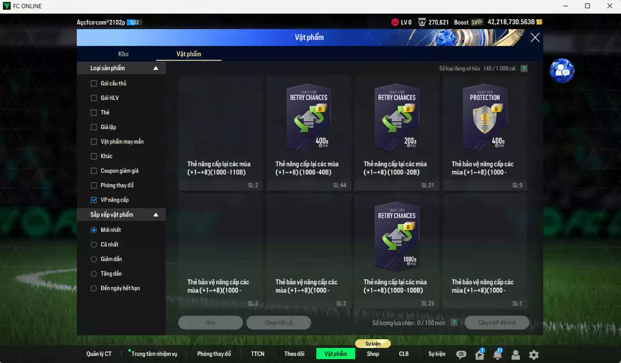 Ảnh ]TOP TỶ PHÚ BP] ACC 42.218.730b trắng, full miniface, có thẻ đổi tên, còn CP GIẢM THUẾ. HLV Xịn, đã full đào tạo chiến thuật, dư 510k TC