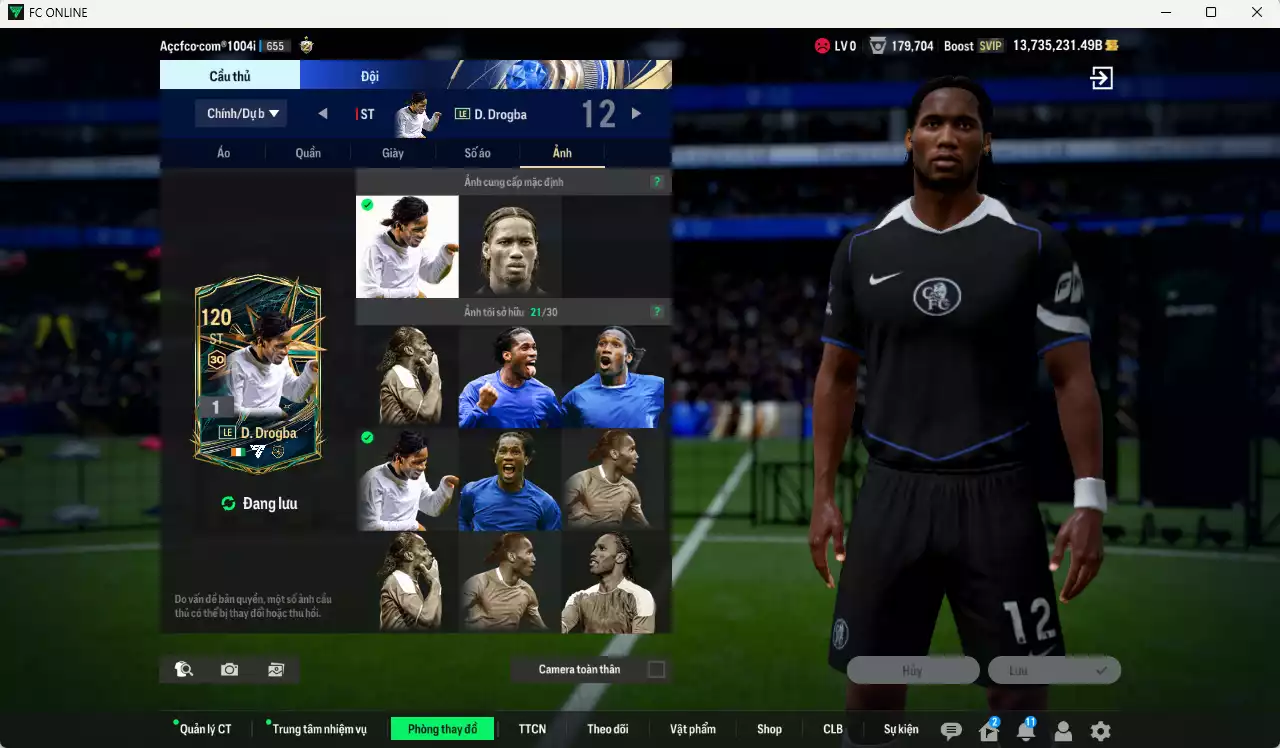 Ảnh [Tặng 2200 FC+MC] ACC 13.735.231b trắng, có thẻ đổi tên, full miniface, còn CP GIẢM THUẾ. HLV Siêu Xịn, đã full đào tạo chiến thuật, dư 190k TC