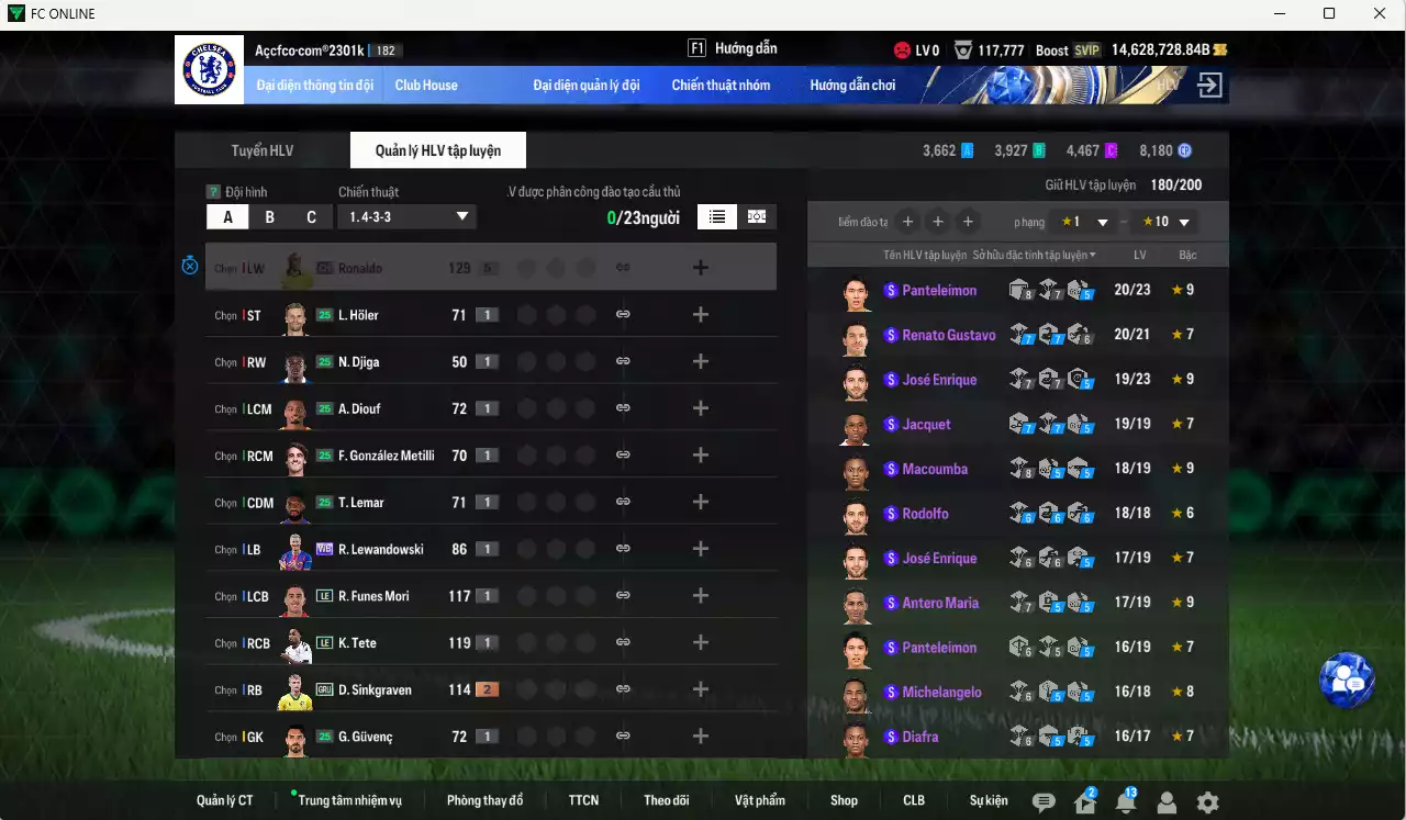 Ảnh [Tặng 6900FC] ACC 14.628.728b trắng, có thẻ đổi tên, full miniface, còn CP GIẢM THUẾ. HLV Xịn