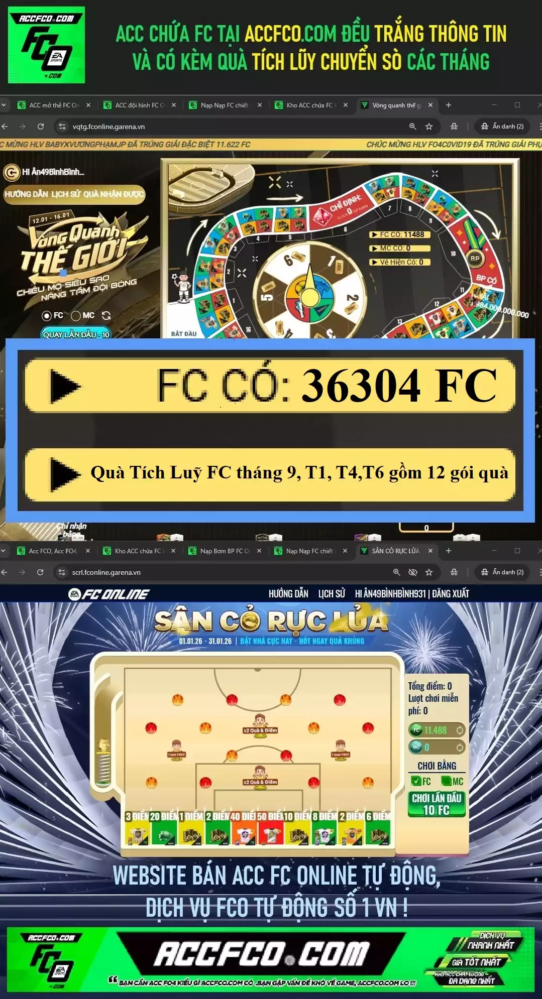 [CTV] ACC chứa 36304 FC trắng thông tin (kèm quà TL Chuyển Sò   tháng 5,4,1 và 9🎁)