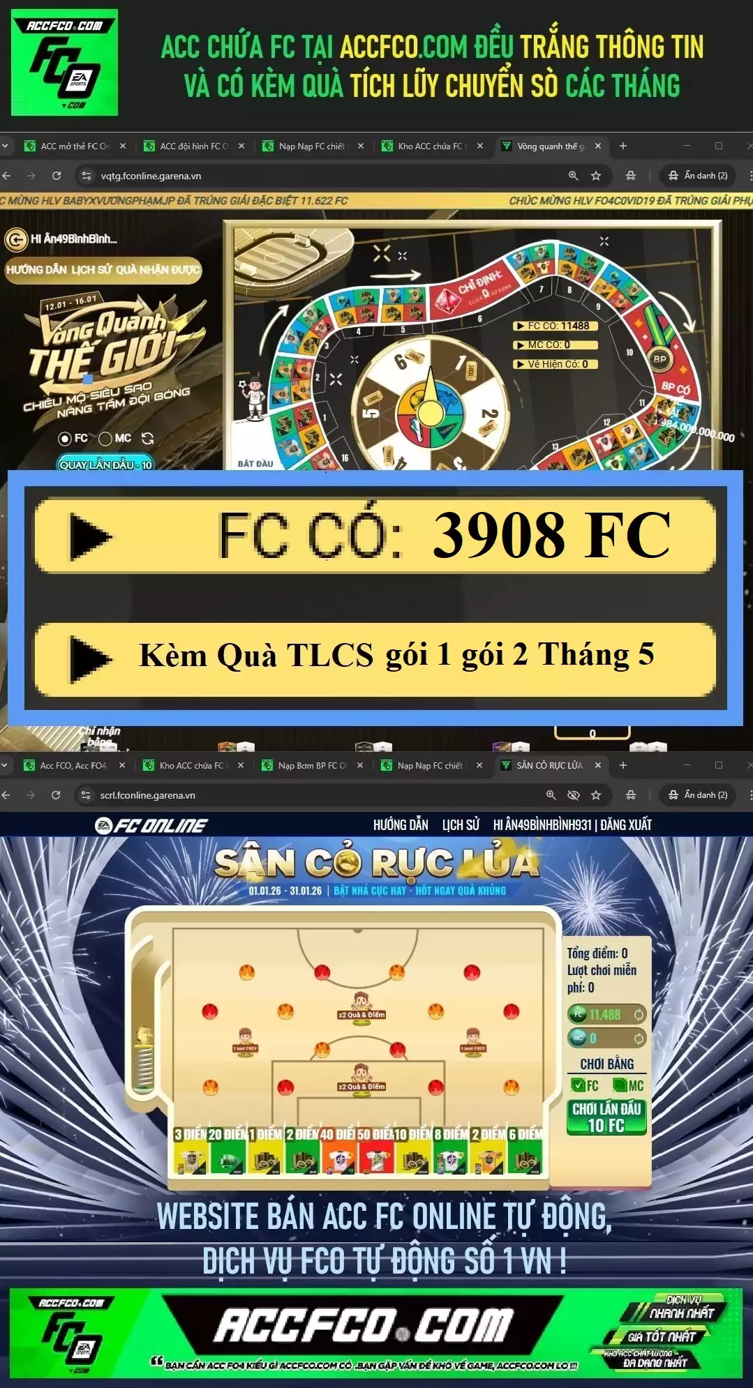 [CTV] ACC chứa 3908 FC trắng thông tin (kèm quà TL Chuyển Sò  gói 1,2 tháng 5🎁)
