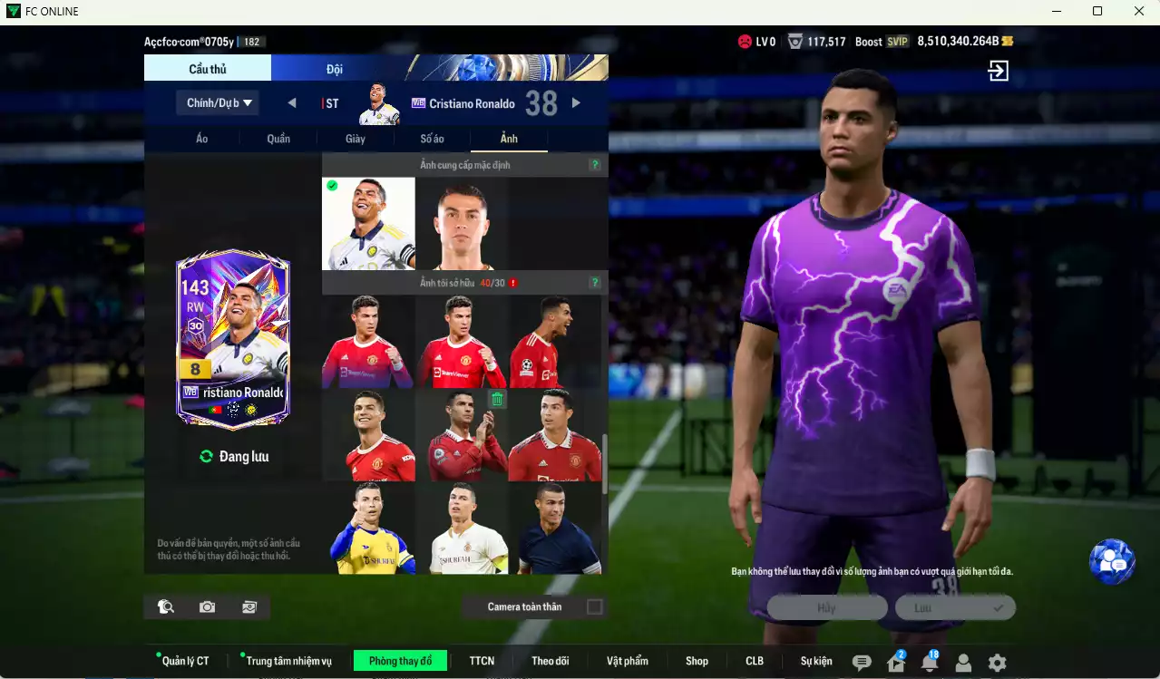 Ảnh [Dư nhiều BP] Real Madrid 23.241.000b dư 8tr5b có CR7 WB+8, Militao FAC, Kroos CC+10, Bale CU, Modric CU, Casemiro CU, Rudiger CU, Essien ITM+6, Vini FC+9, Valverde CU, Suker CU... HLV Xịn, còn nhiều CP GIẢM THUẾ