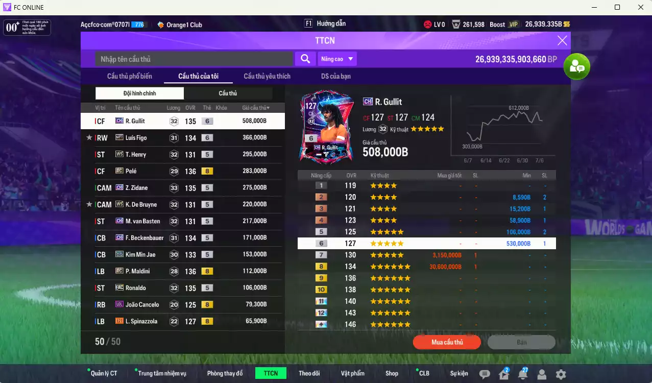 Ảnh Quốc Dân 3.259.950b có Gullit CH+6, Figo No.7+6, Henry WS, Pelé DC, Zidane CH, K. De Bruyne WS, Basten CH... Full miniface. HLV Xịn