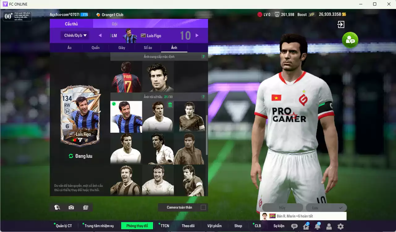 Ảnh Quốc Dân 3.259.950b có Gullit CH+6, Figo No.7+6, Henry WS, Pelé DC, Zidane CH, K. De Bruyne WS, Basten CH... Full miniface. HLV Xịn