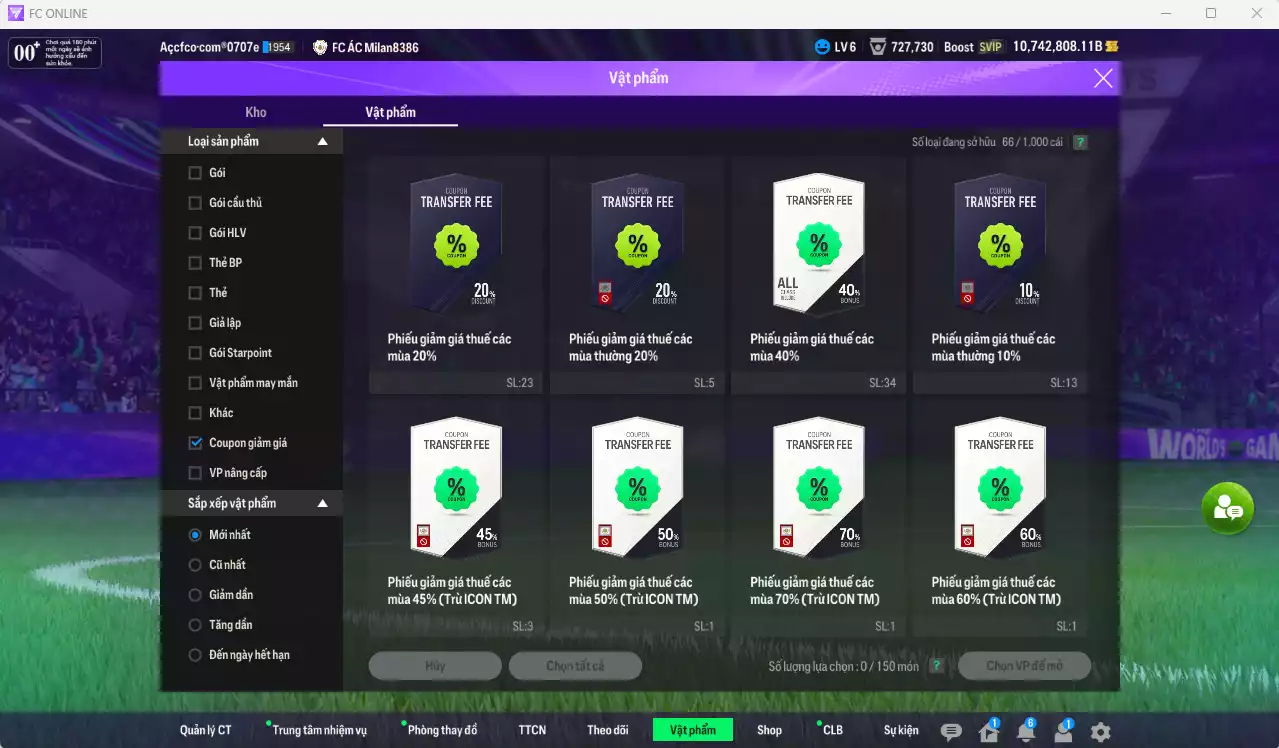 Ảnh [ACC Hiếm] AC Milan ITM+5 189.330.540b dư 10tr7b có Ronaldo ITM, Gullit ITM, Maldini ITM, Vieira ITM, Nesta ITM, Pirlo ITM, Rivaldo ITM vs nhiều giảm lương fix BP. Full miniface, còn rất nhiều CP GIẢM THUẾ. HLV Siêu Xịn, đã full đào tạo chiến thuật vs chỉ số cầu thủ, dư 630k TC