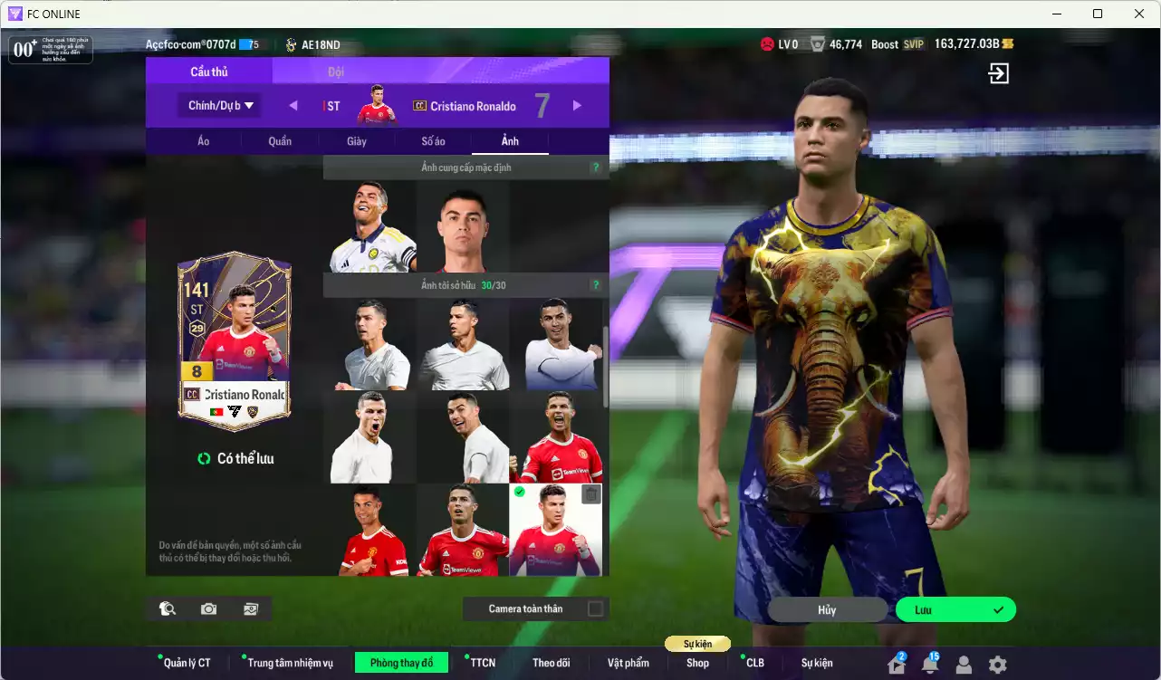 Ảnh Man Utd. 35.225.980b có Rooney ITM, Scholes ITM+6, Vidic ITM+6, Ferdinand ITM, Keane ITM+6, Schweinsteiger ITM,  CR7 CC, Shaw E21+11... Full miniface, còn rất nhiều CP GIẢM THUẾ. HLV Xịn, đã đào tạo full chỉ số cầu thủ