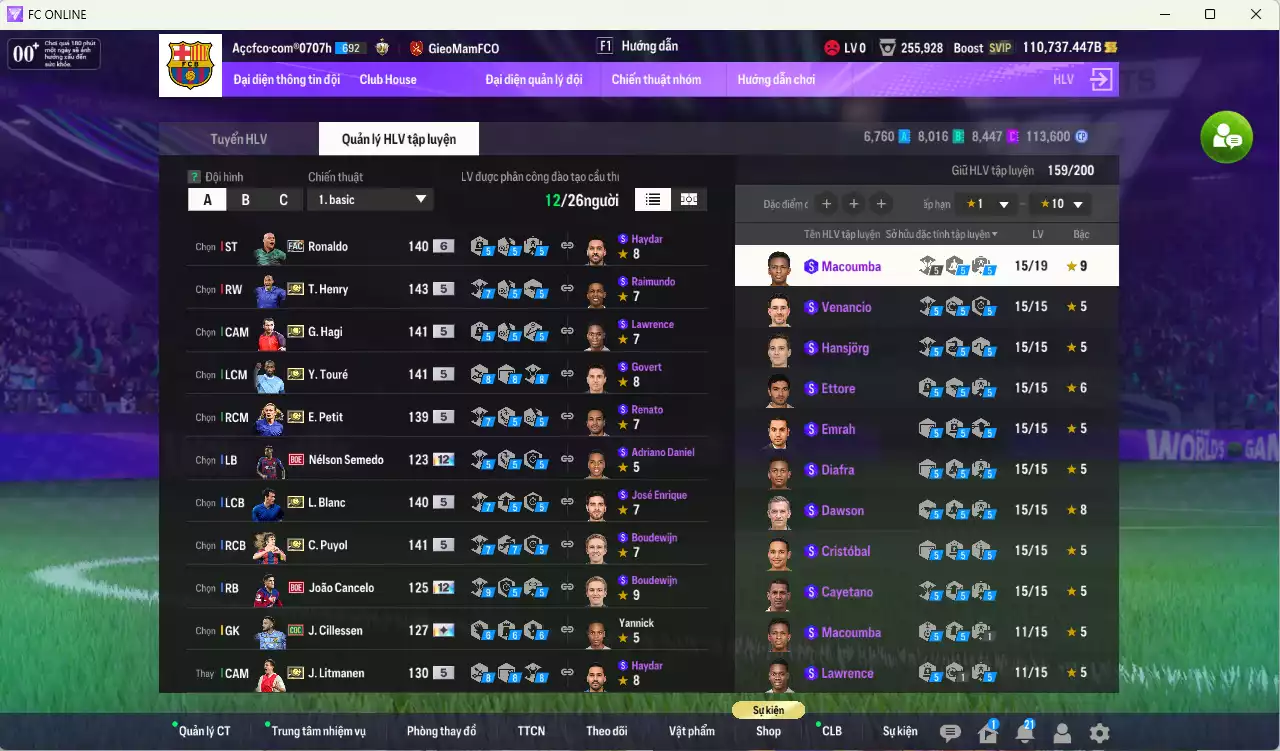 Ảnh Barcelona 32.831.680b có Henry ITM, Eto ITM, Touré ITM, Puyol ITM, Petit ITM, Blanc ITM, Hagi ITM, Litmane ITM, Ronaldo FAC+6... Full miniface, còn nhiều CP GIẢM THUẾ. HLV Xịn, đã full đào tạo chiến thuật vs chỉ số cầu thủ