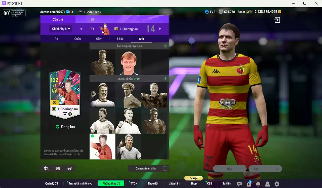 Ảnh Man Utd. 7.032.580b dư 2tr9b có Vidic ITM, Schweinsteiger ITM, CR7 CH+6, Beckham DC+9, Rooney CU, Park CC+10... vs 4 VN PRM. Full miniface, còn nhiều CP GIẢM THUẾ. HLV Xịn, đã đào tạo full chỉ số cầu thủ