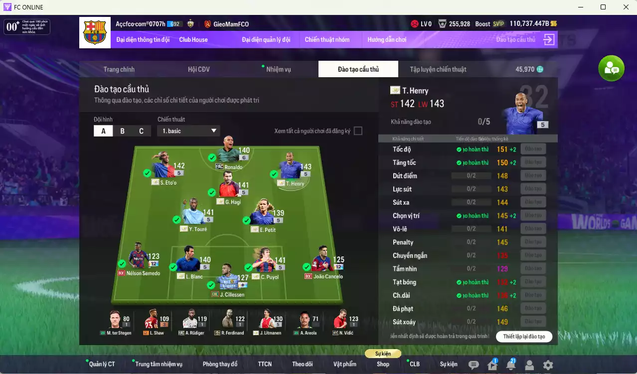Ảnh Barcelona 32.831.680b có Henry ITM, Eto ITM, Touré ITM, Puyol ITM, Petit ITM, Blanc ITM, Hagi ITM, Litmane ITM, Ronaldo FAC+6... Full miniface, còn nhiều CP GIẢM THUẾ. HLV Xịn, đã full đào tạo chiến thuật vs chỉ số cầu thủ