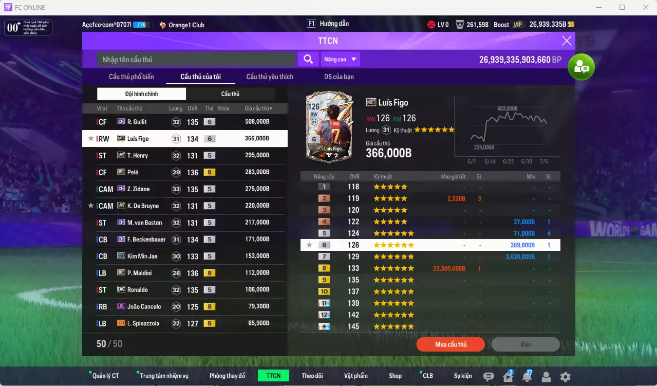 Ảnh Quốc Dân 3.259.950b có Gullit CH+6, Figo No.7+6, Henry WS, Pelé DC, Zidane CH, K. De Bruyne WS, Basten CH... Full miniface. HLV Xịn